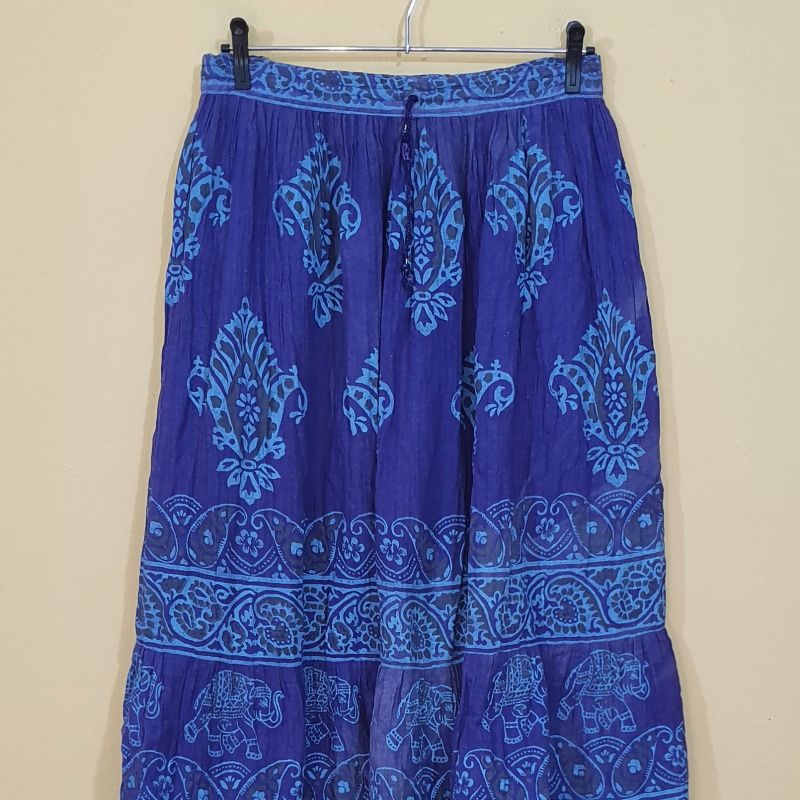 Saia Midi Indiana Algod o Estampada Plus Size Saia Feminina Vintage Usado 86656298 enjoei