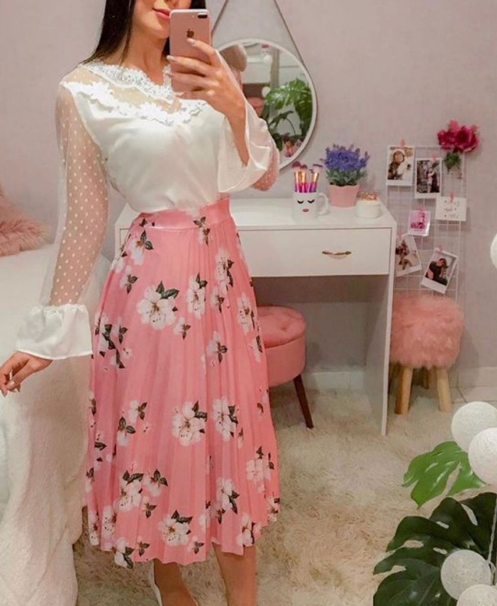 tendencia saia midi