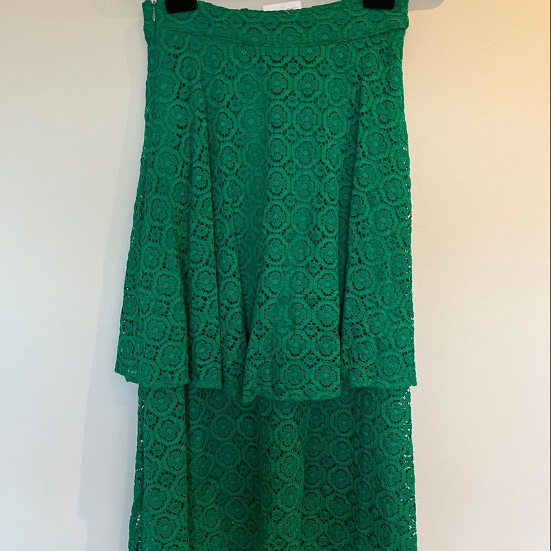 Saia midi best sale verde renner