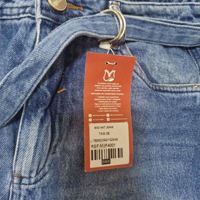 Saia Mídia Jeans Mix Nativa Nunca Usado 111197503 enjoei