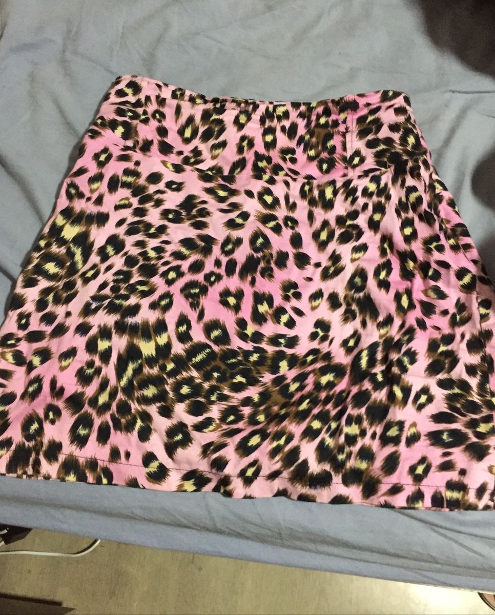 saia pintada rosa - saias sem marca