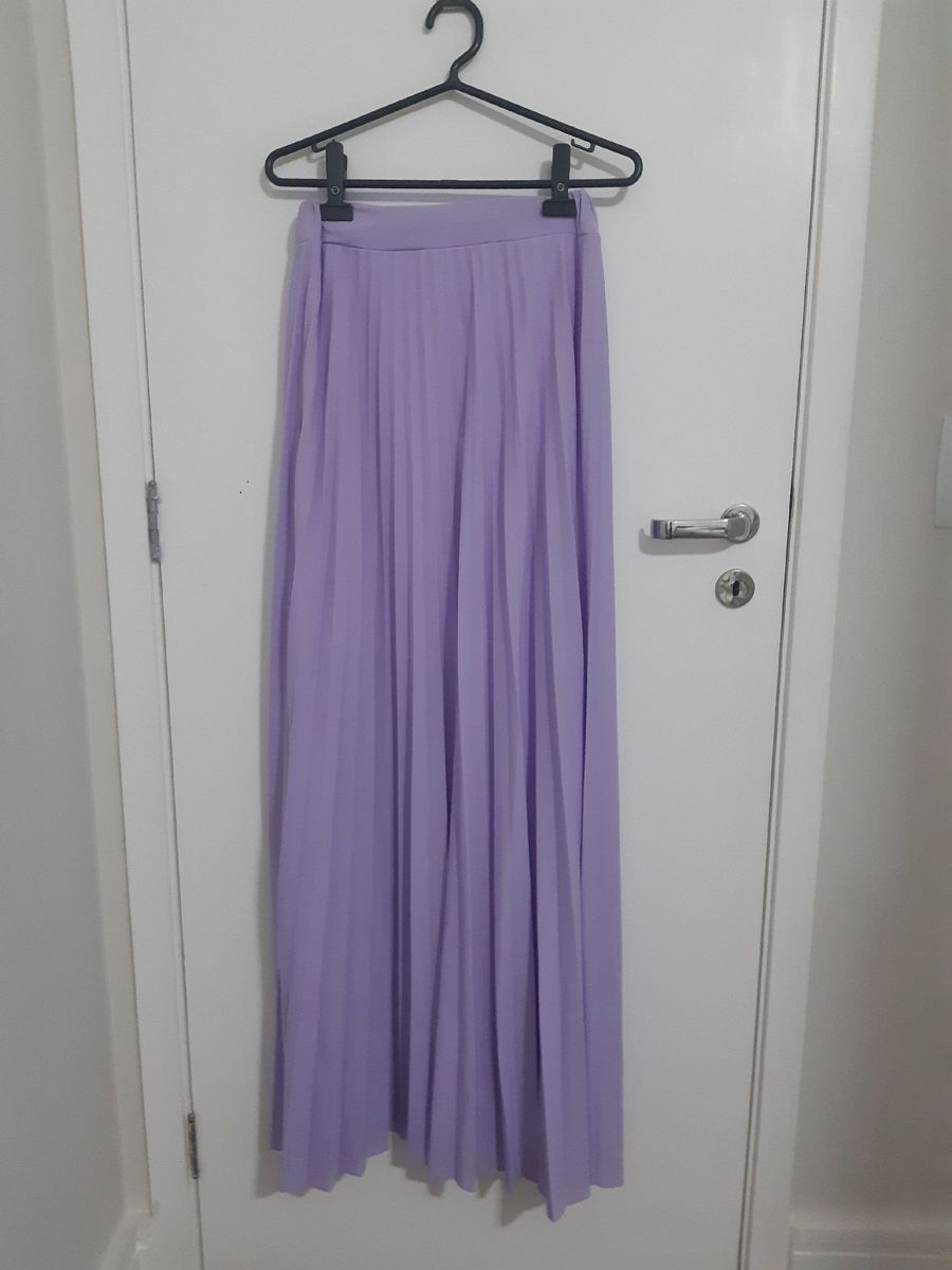 saia plissada lilas