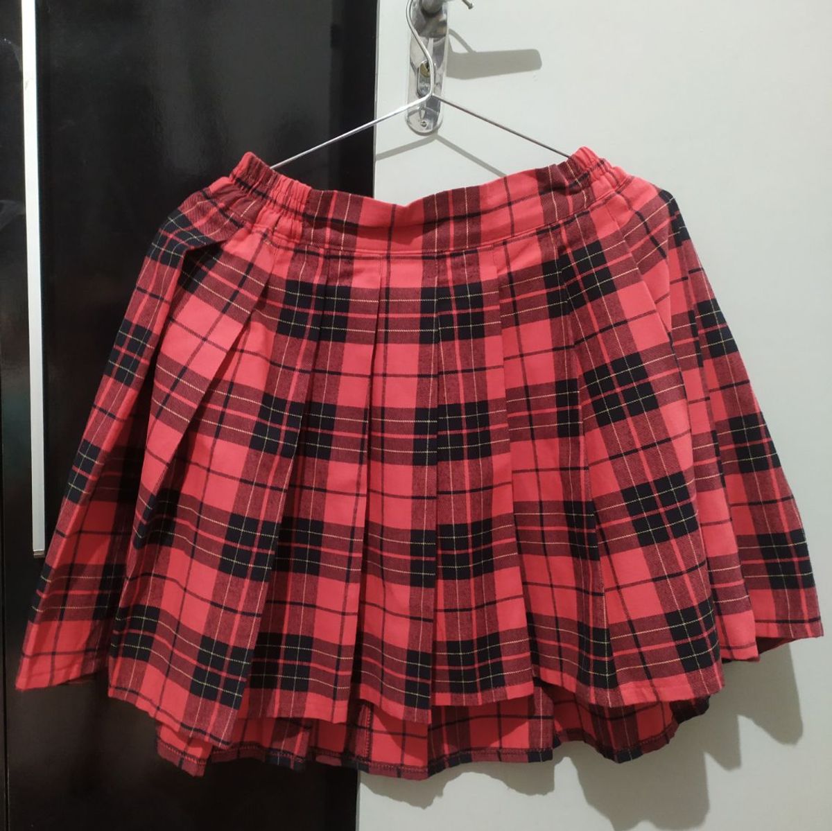 Saia Rodada Saia Xadrez Pregas Saia Rodada De Pregas Xadrez