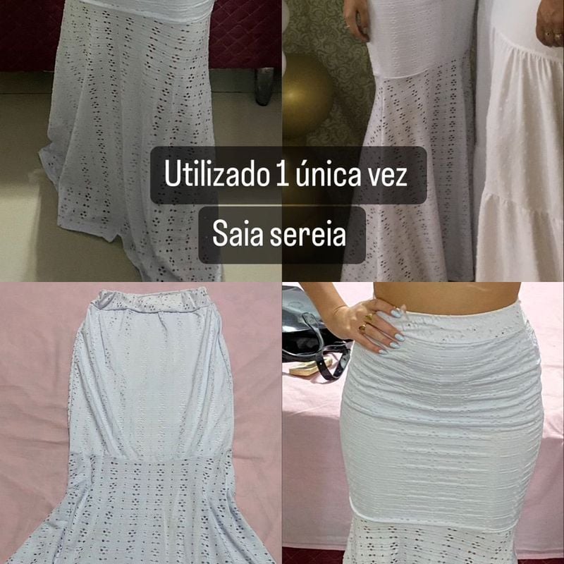 saia sereia longa branca