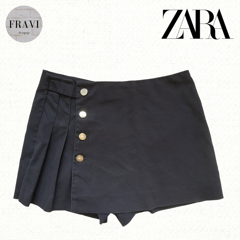 Saia Short Saia Preta Plissada Alfaiataria Zara P Saia Feminina Zara  Usado 90258045 enjoei