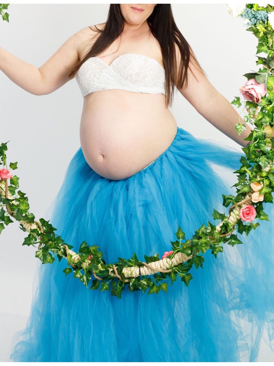 saia de tule para ensaio fotografico