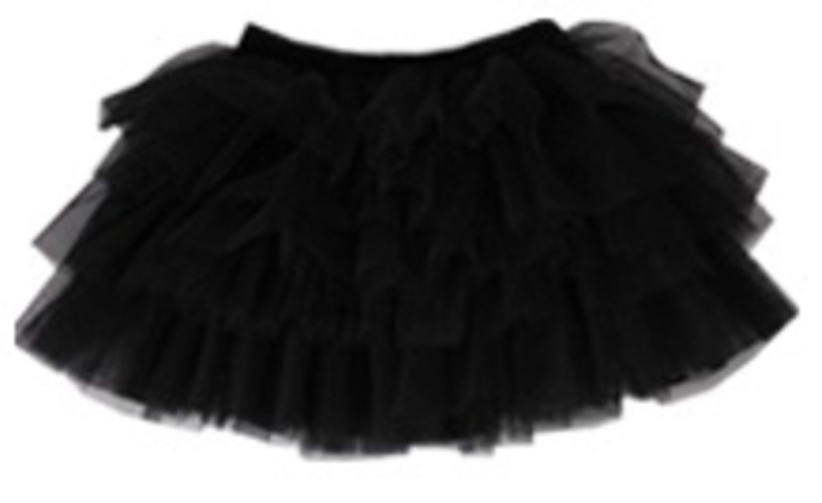 saia tutu preta infantil