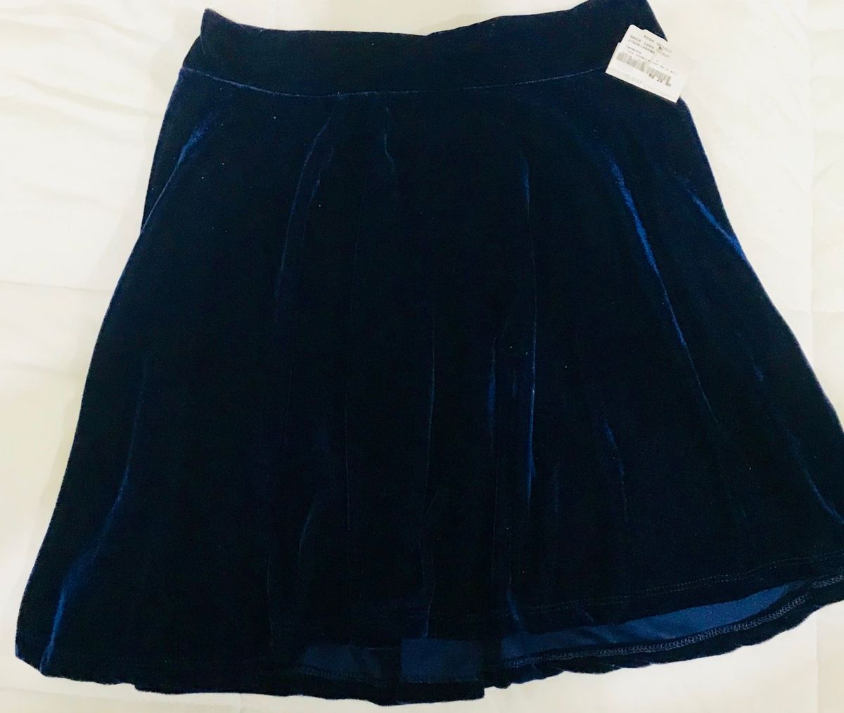 saia de veludo azul
