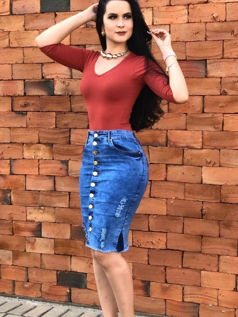 saia jeans em atacado