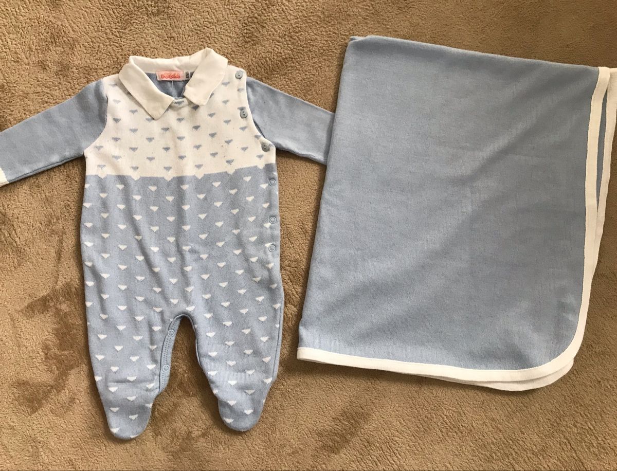 Saida De Maternidade Azul Roupa Infantil Para Bebe Alo Bebe Usado Enjoei