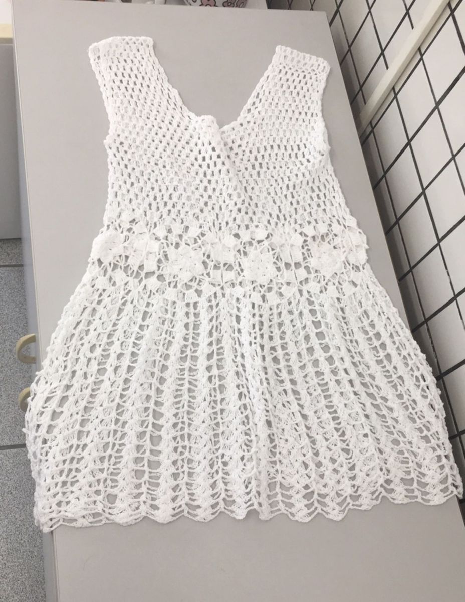 saida de banho de croche infantil