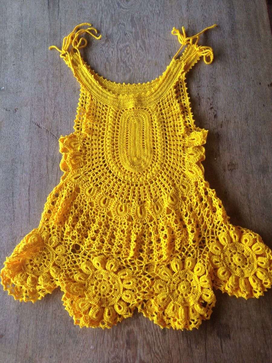 saida de praia para bebe de croche