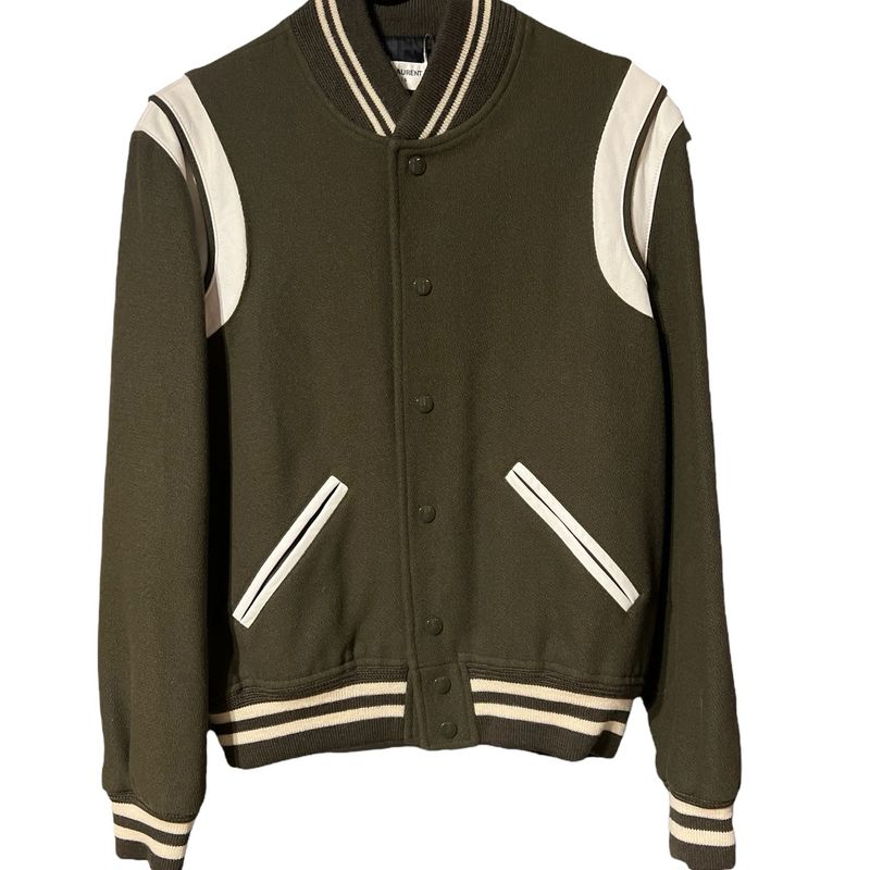 Saint Laurent Teddy Jacket Olive Tamanho 46 | Yves Saint Laurent