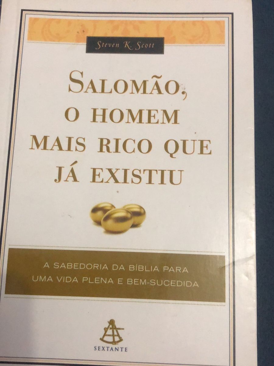 Salomão O Homem Mais Rico Q Existiu Livro Usado 59702982 enjoei