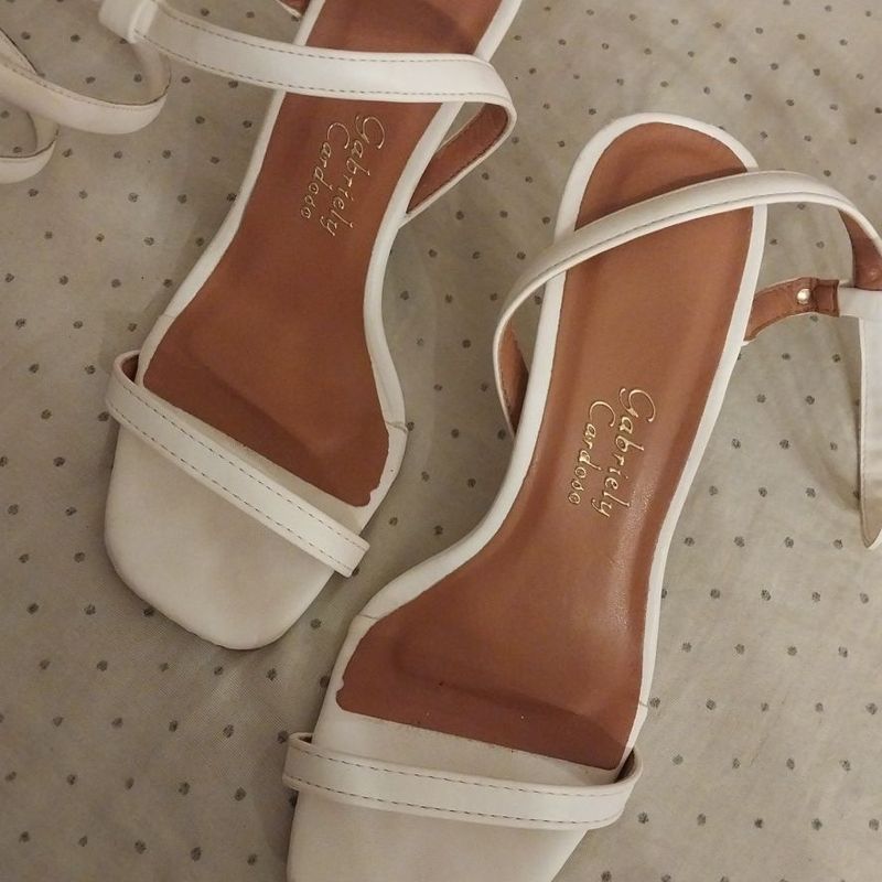 Babie White Strappy High Heel Sandals
