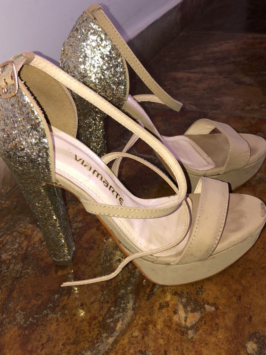 sandalia via marte salto glitter