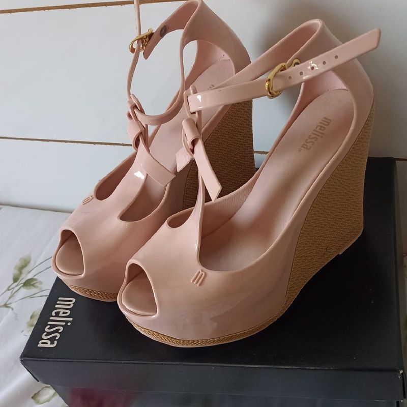 Salto Alto Mellisa Rosa Claro Sandália Feminina Melissa Usado