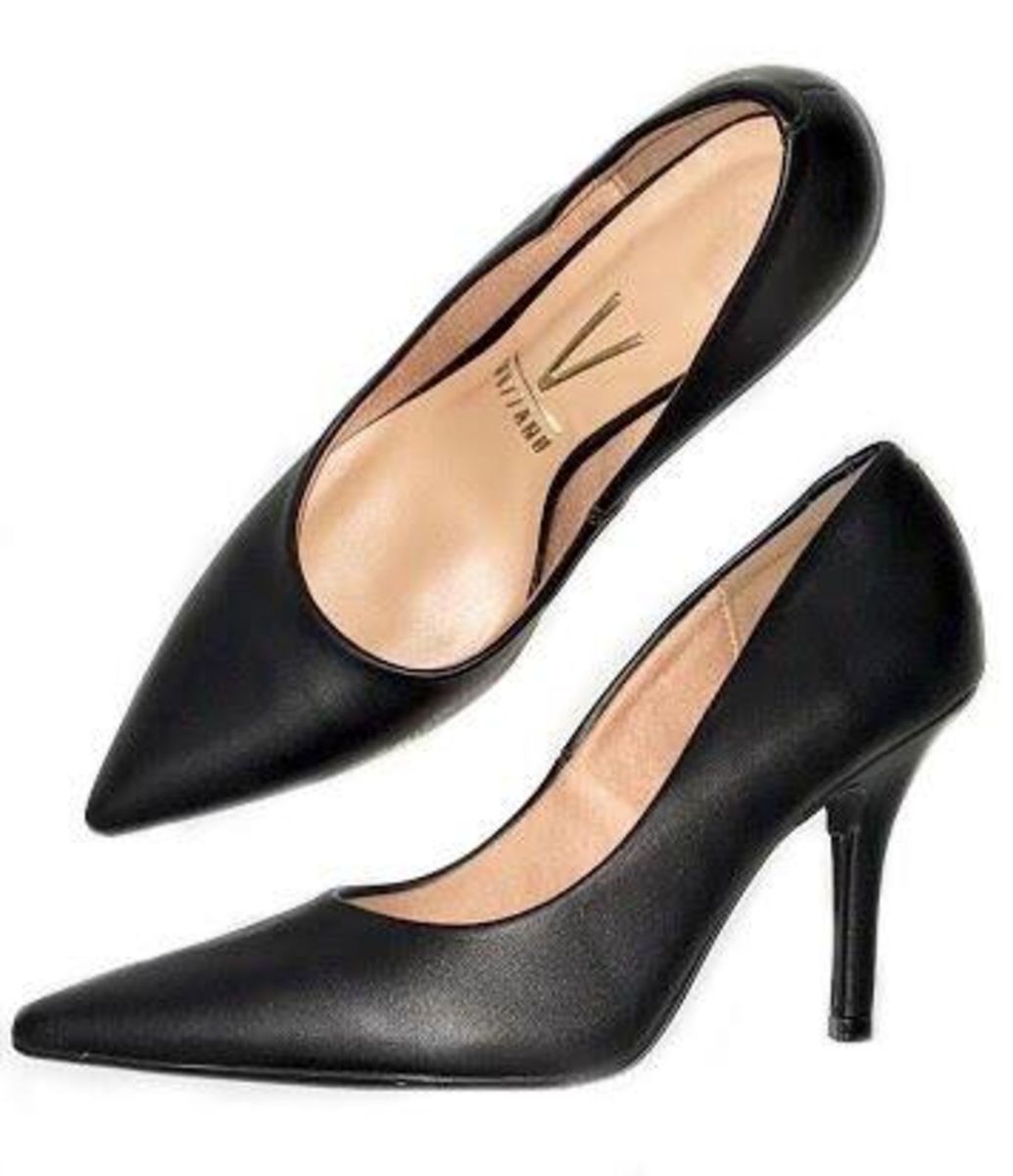scarpin preto fosco