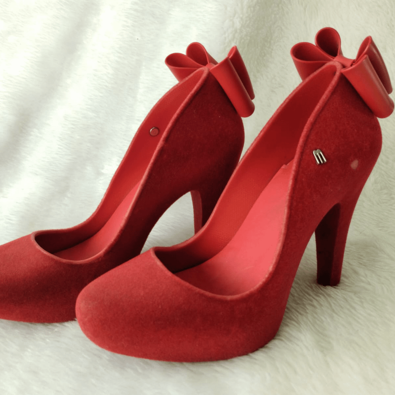 Melissa Plataforma Melissa De Salto Vermelha Melissa Sapato