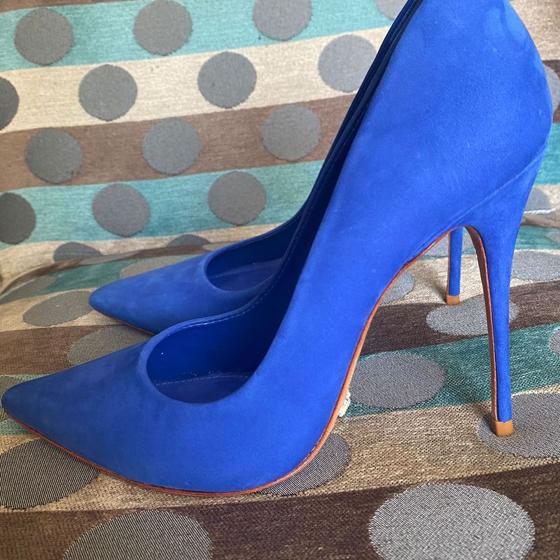 Scarpin best sale azul schutz