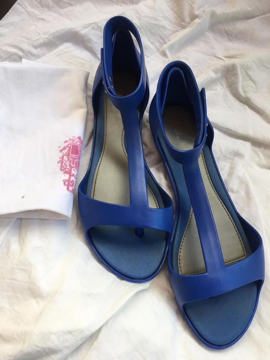 Sandalha Baixa Azul Melissa Rasteira Feminina Melissa Usado Enjoei