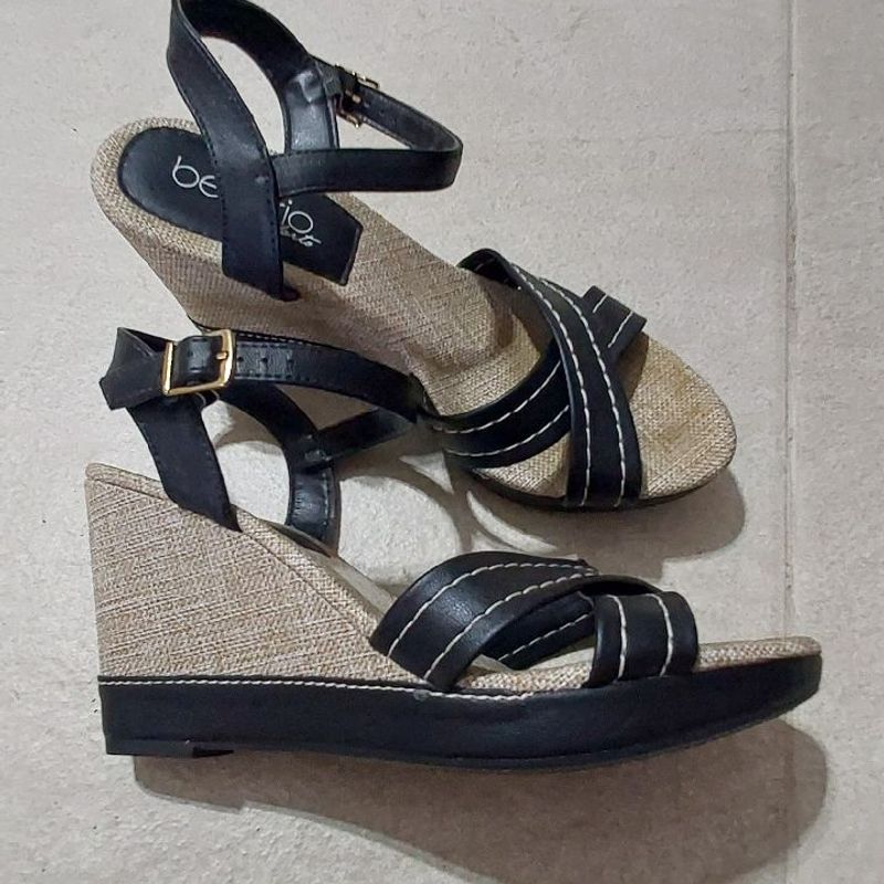 Anabela Preta SandÃ¡lia Anabela Beira Rio Conforto Sandália