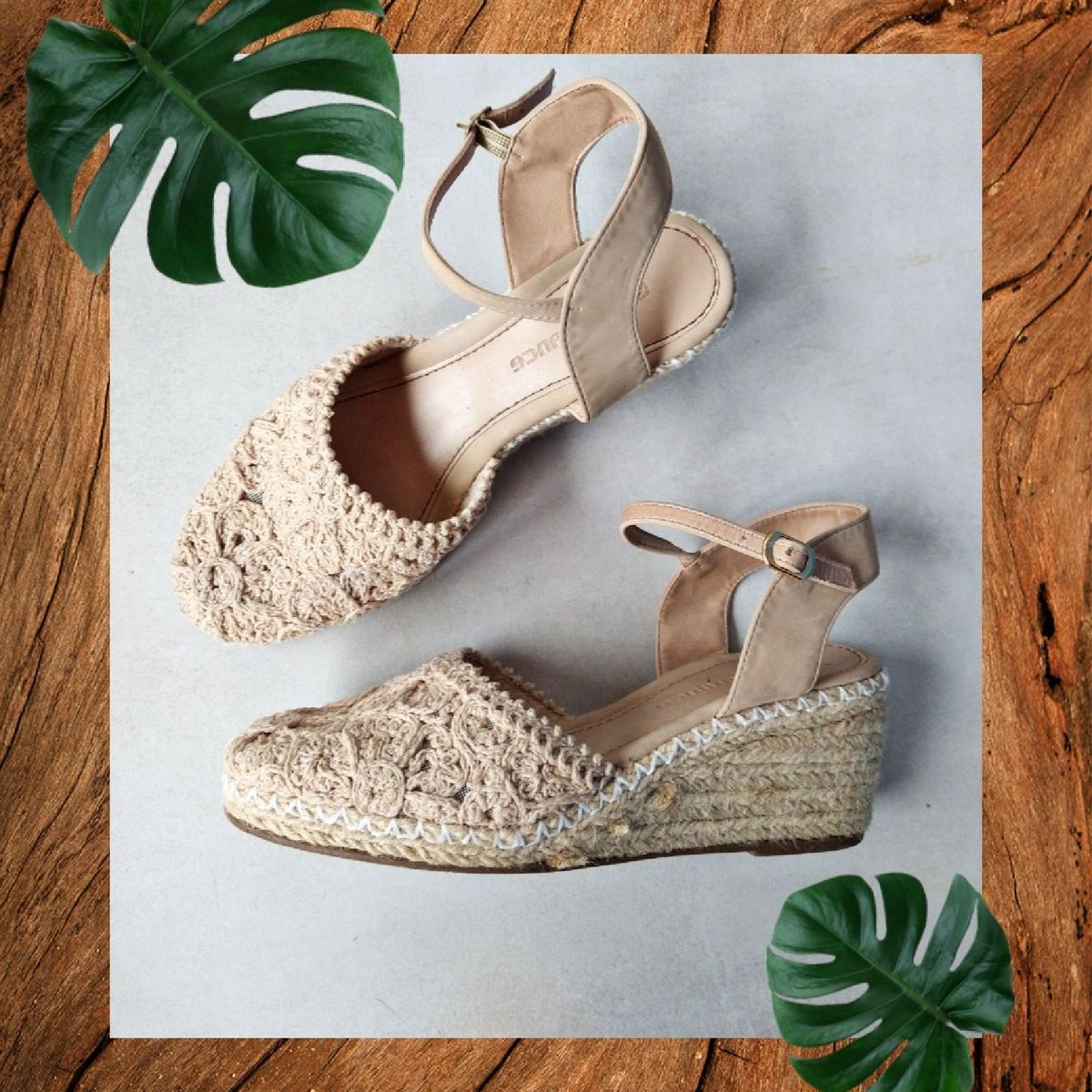 Sandalia store anabela rasteirinha