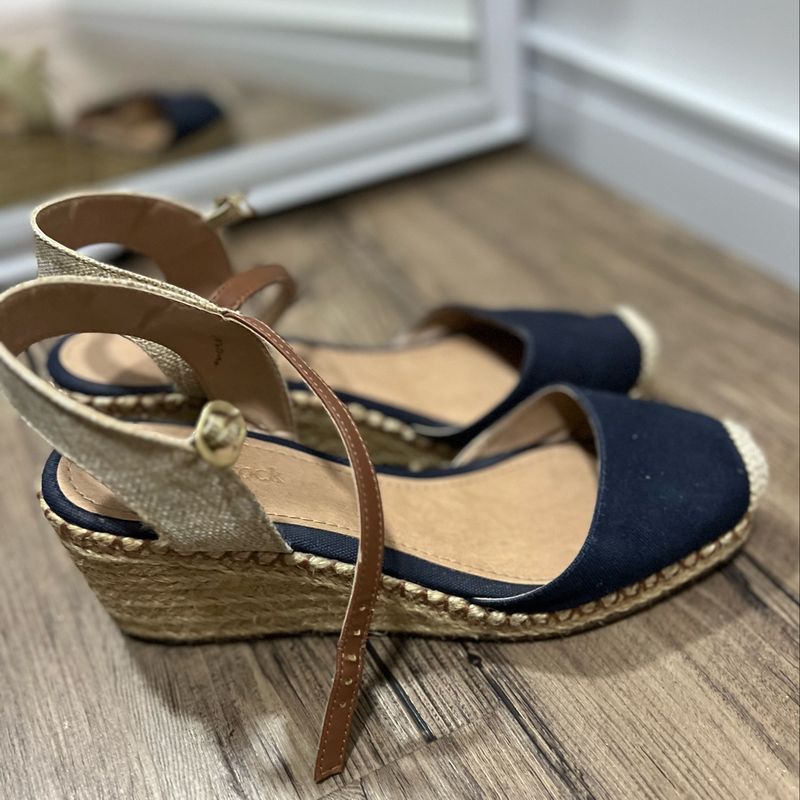 Sandália shoestock store anabela espadrille feminina