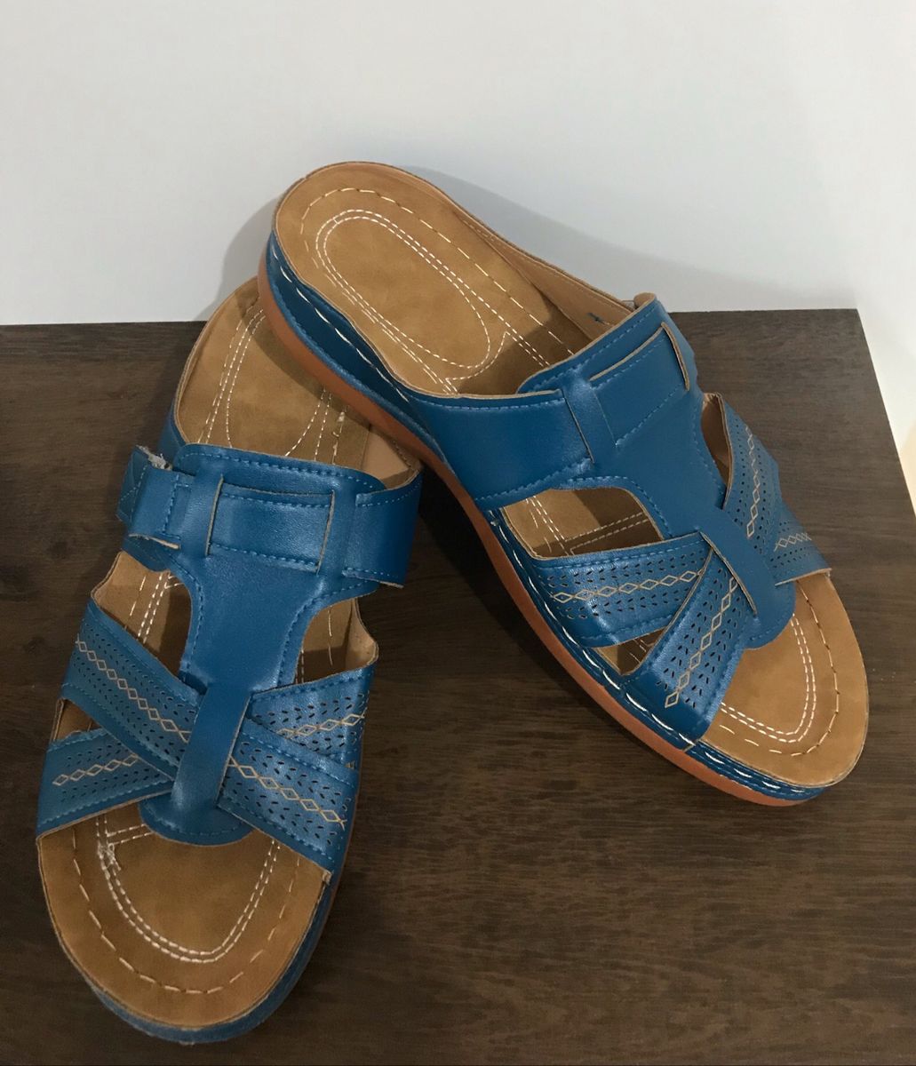 sandalia anabela ortopedica