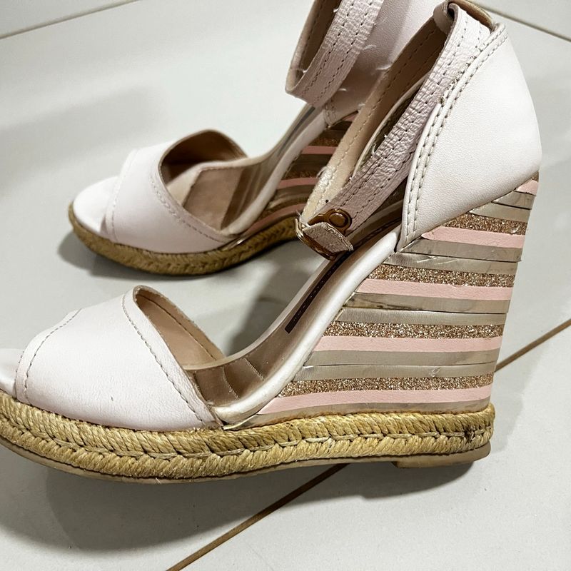 Sandalia Anabela Tanara Tamanho 36 Rasteira Feminina Tanara Usado  109269439 enjoei