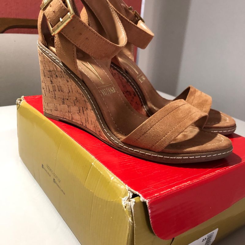 Enjoei Sandalia Anabela Vermelha Vizzano Sandália Anabela Vizzano