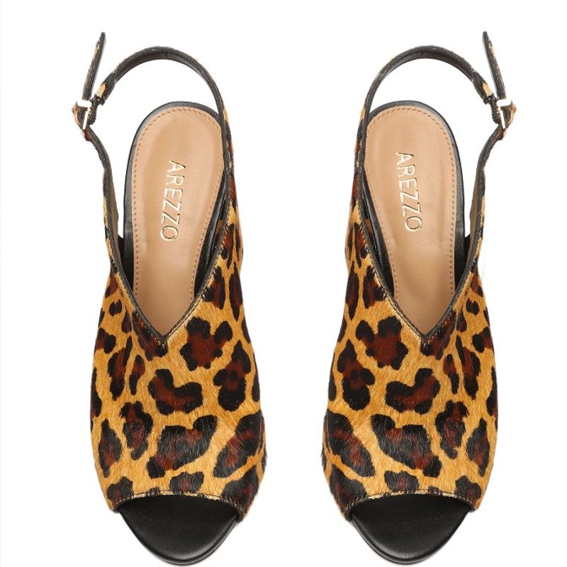 Sand lia Animal Print Arezzo Sand lia Feminina Arezzo Nunca