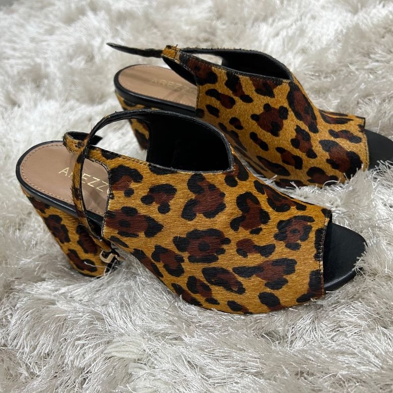 Sand lia Animal Print Arezzo Sand lia Feminina Arezzo Nunca