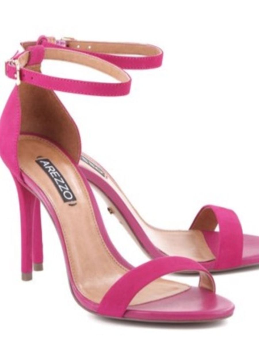 sandalia pink arezzo