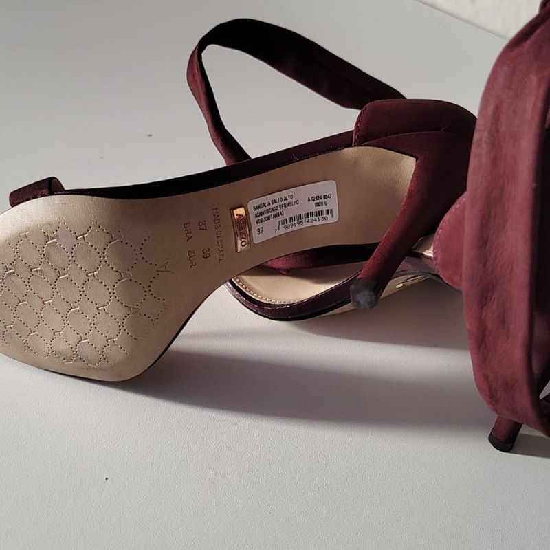 Sand lia Arezzo Vinho Lace Up Sand lia Feminina Arezzo Nunca