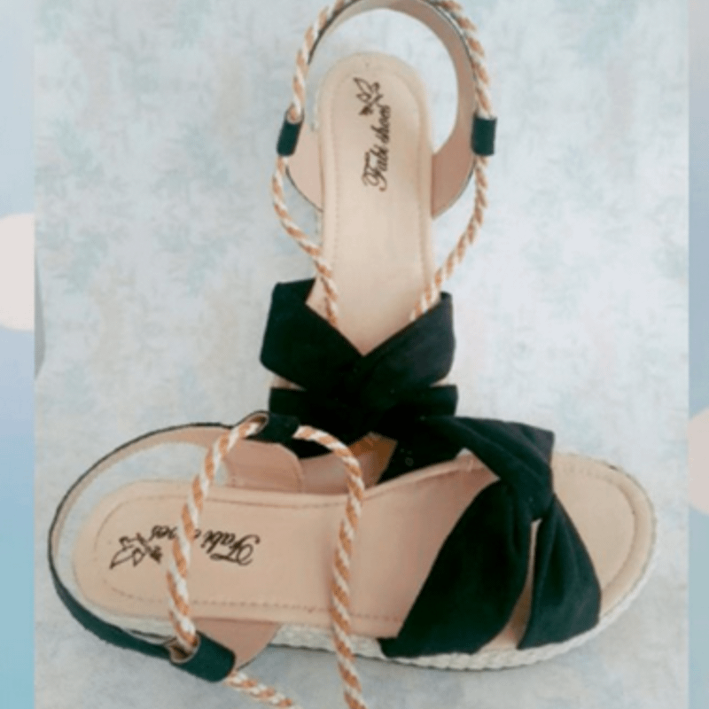 Sand lia Avarca Flatform de Amarrar Preto Conforto e Estilo para Completar Seu Look Sand lia Feminina Fabishoes Nunca Usado 95074593 enjoei