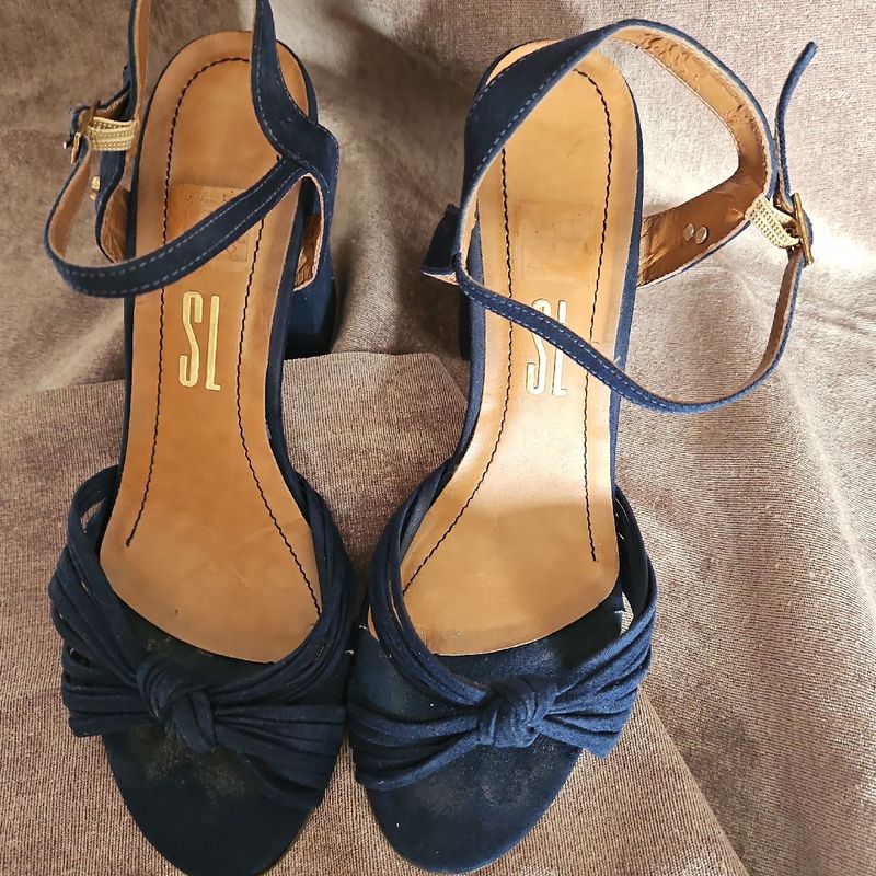 Sandália Azul Marinho Santa Lolla Santa Lolla Usado 125854514