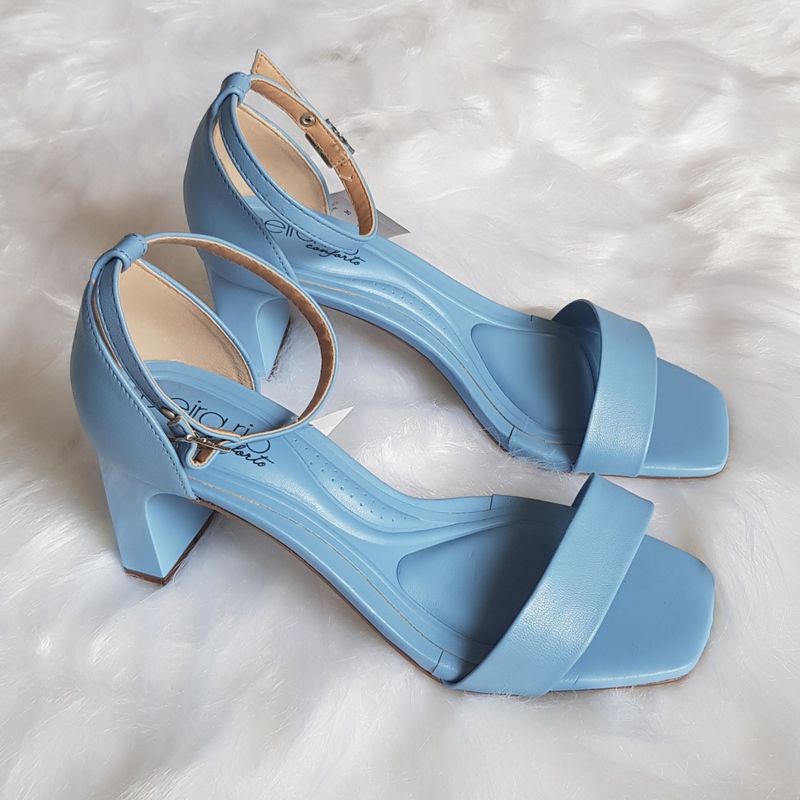 Sandália Beira Rio Salto Alto Azul Sandália Feminina Beira Rio Nunca  Usado 77708157 enjoei