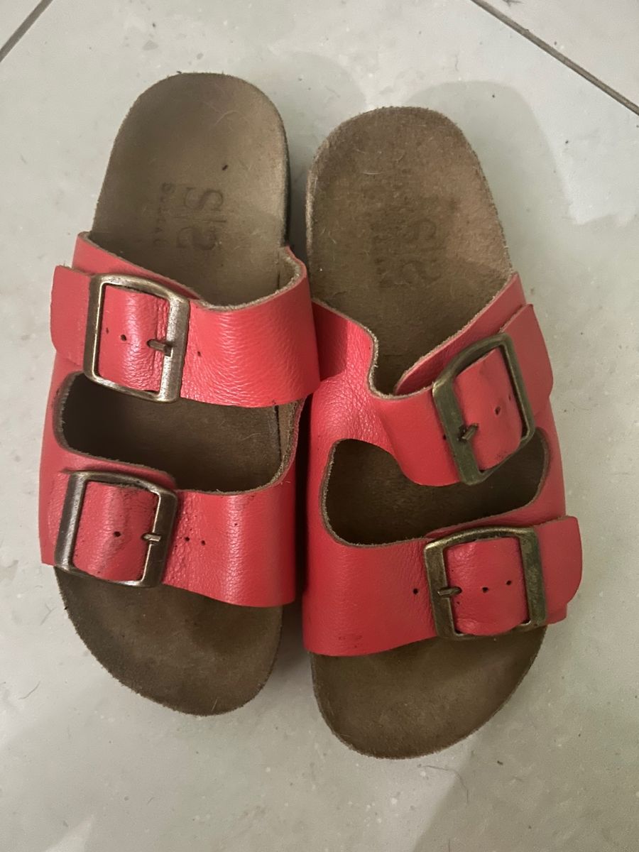 Sandália Birken Couro Legítimo Sollas Sandália Feminina Sollas Usado