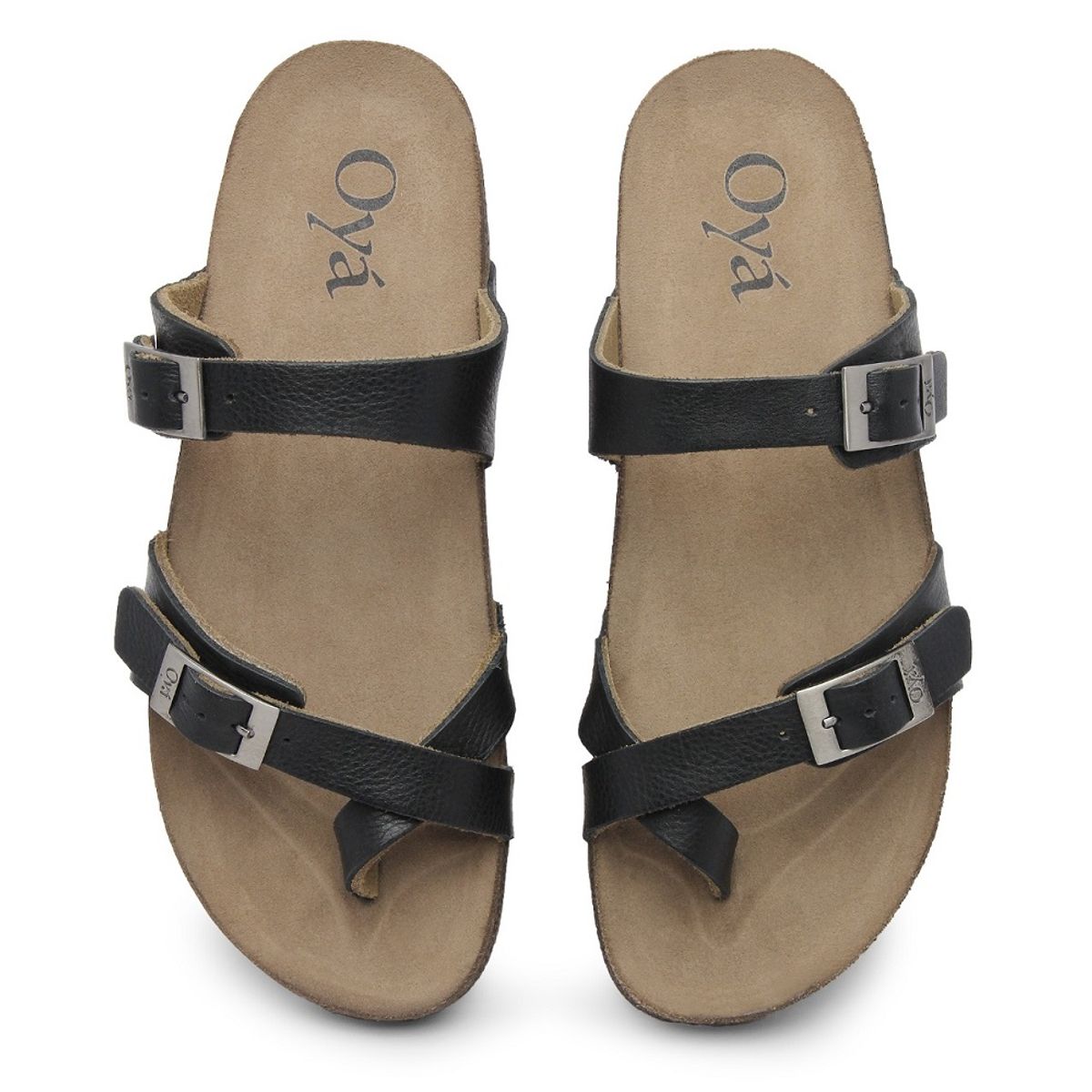 Sandalia Birken Marca Oya Duas Tiras Couro Legitimo Sandália Feminina