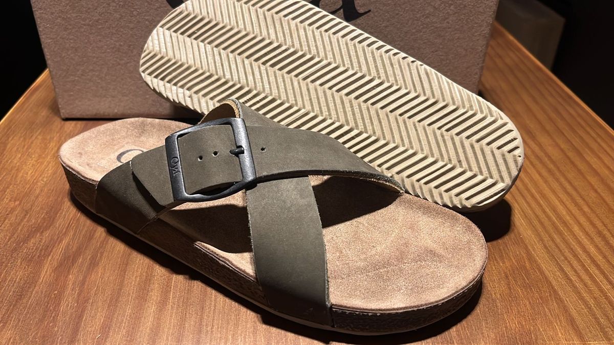 Sandalia Birken Marca Oya Trancada Couro Legitimo Nobuck Sandália