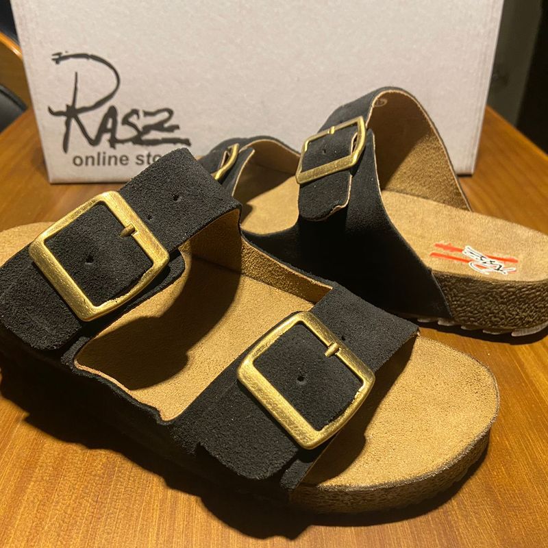 Sandalia Birken Marca Rasz Camurca Preta | Rasz Nunca Usado Sandalia Birken Marca Rasz Camurca Preta | Rasz Nunca Usado