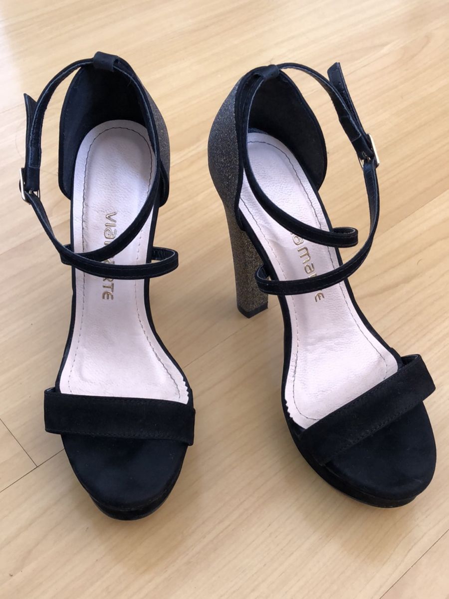 sandalia via marte salto glitter