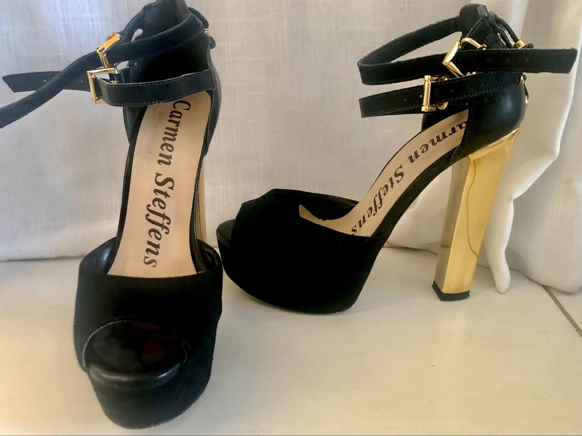 sandalia de salto carmen steffens
