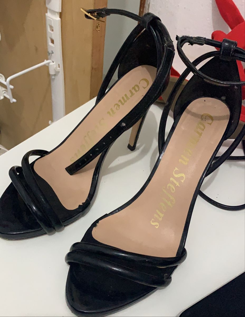 sandalia salto fino carmen steffens