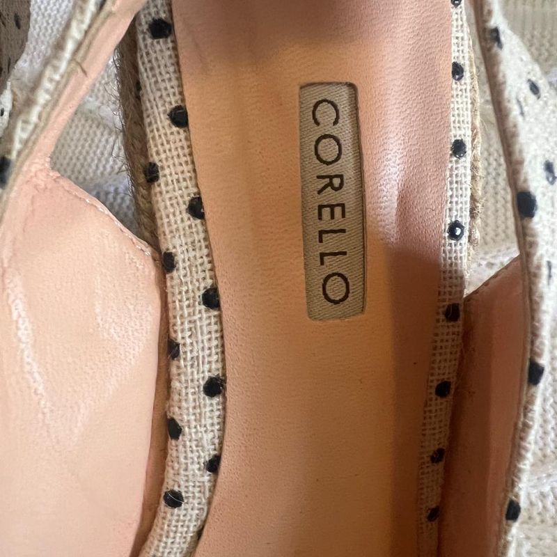 Sandália Corello Nova, Salto Anabella Tamanho 36, Bege com