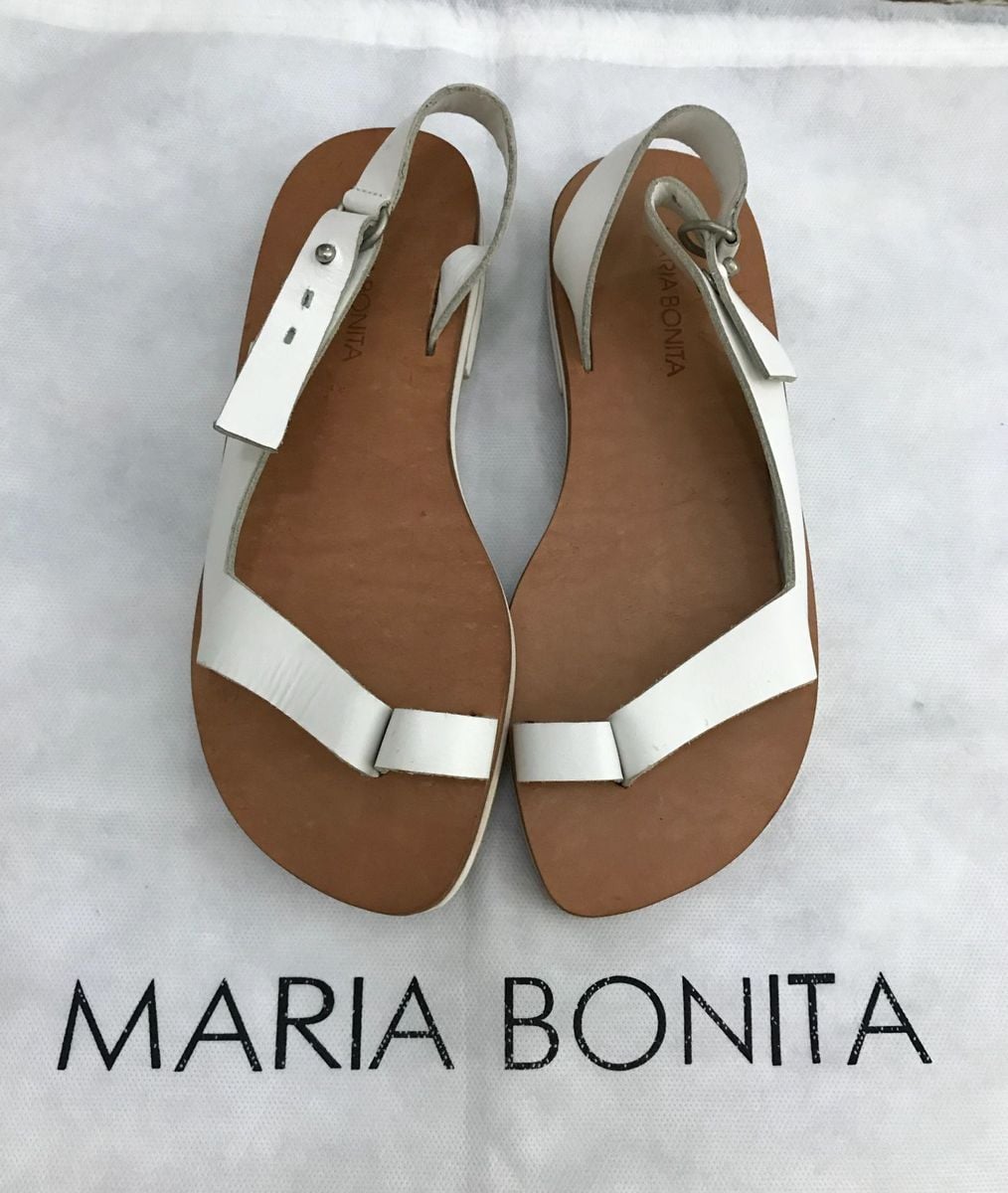 sandalias de couro maria bonita