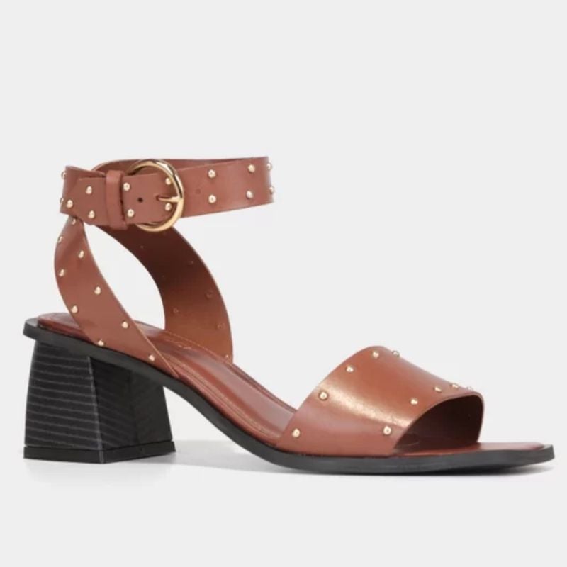 Sandalia Couro Marrom Shoestock 38 Shoestock Nunca Usado