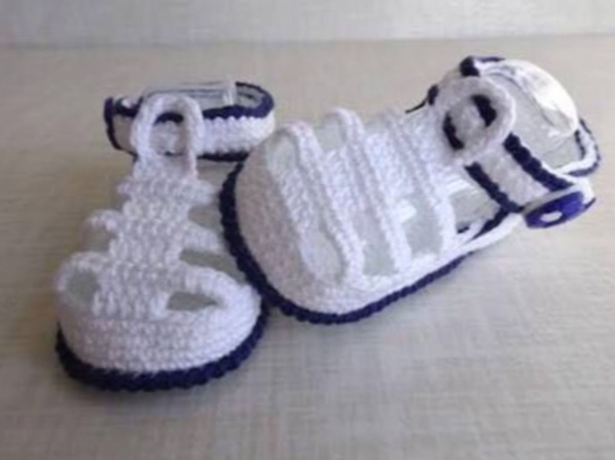 sandalias de croche bebe