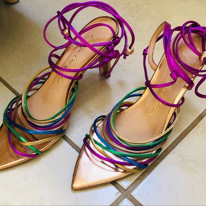 Sandália de Amarrar Salto Médio Luiza Barcelos 38 Rasteira Feminina Luiza  Barcelos Usado 104726339 enjoei